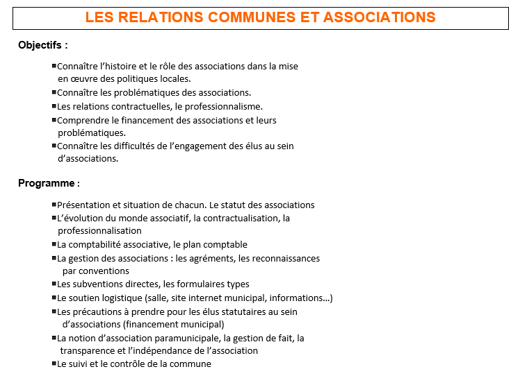Associations communes